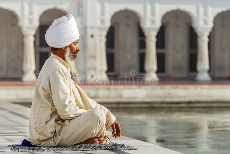 Sikh i en stämplingbön arkivfoton Sikh i en stämplingbön arkivfoton