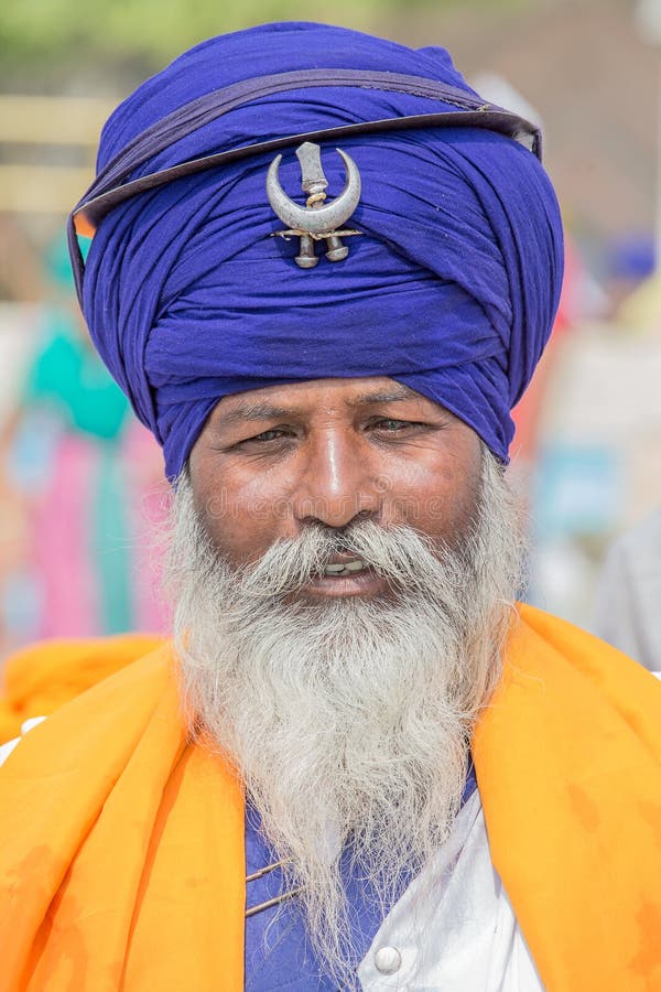  Sikh  Man Visiting The Golden Temple In Amritsar Punjab 