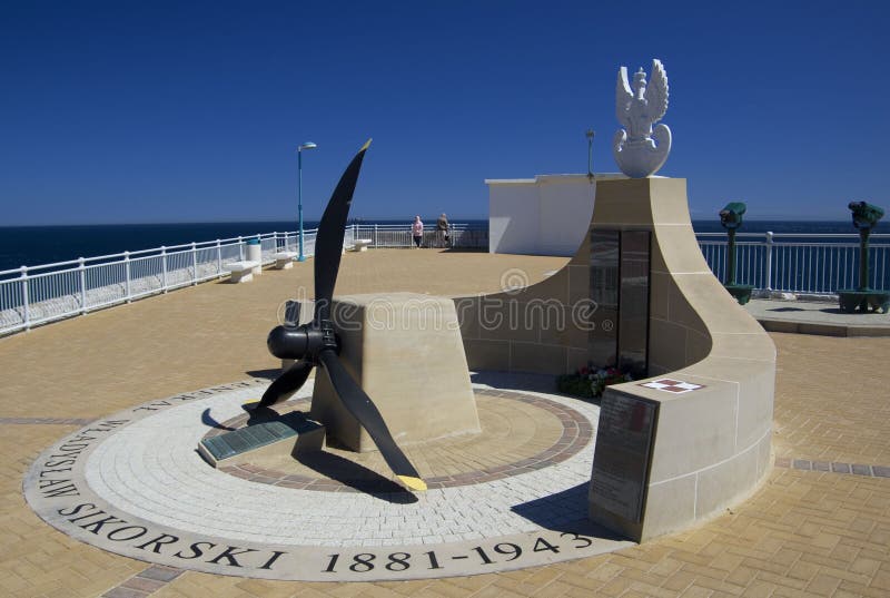 Sikorski memorial in Gibraltar Point Europa stock images Sikorski memorial in Gibraltar Point Europa stock images