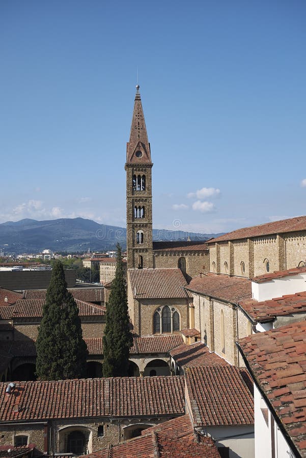 Sikt av det Santa Maria Novella klockatornet arkivbild Sikt av det Santa Maria Novella klockatornet arkivbild