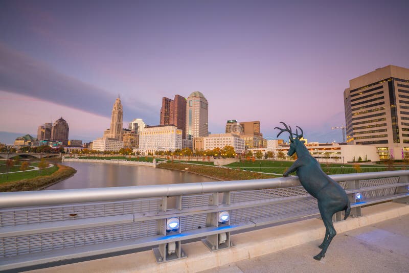 Sikt av i stadens centrum Columbus Ohio Skyline royaltyfri foto Sikt av i stadens centrum Columbus Ohio Skyline royaltyfri foto