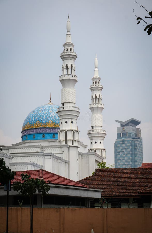 Sikt av moskén i Kuala Lumpur, Malaysia arkivfoton Sikt av moskén i Kuala Lumpur, Malaysia arkivfoton