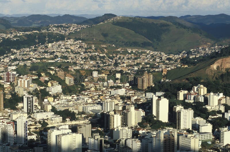 Sikt av staden av Juiz de för a, Minas Gerais, Brasilien arkivfoton Sikt av staden av Juiz de för a, Minas Gerais, Brasilien arkivfoton