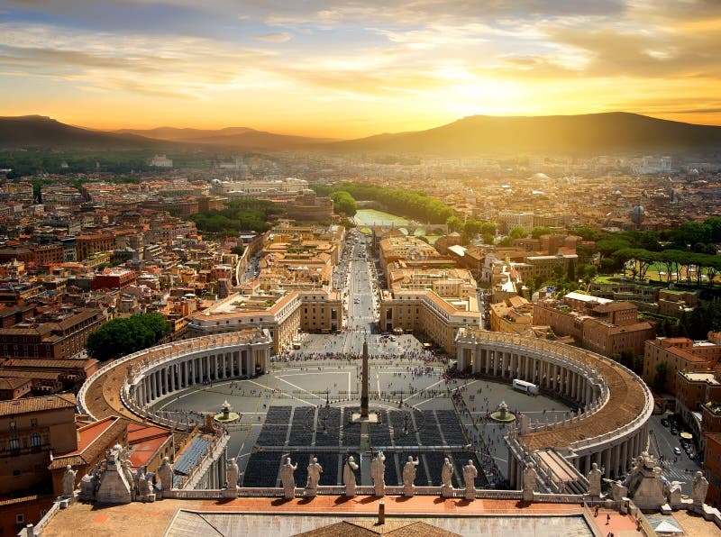 Sikt på Vatican City royaltyfria foton Sikt på Vatican City royaltyfria foton