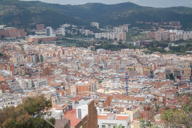 sikter av Barcelona uppifrån royaltyfri foto sikter av Barcelona uppifrån royaltyfri foto