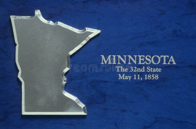 Silberne Karte von Minnesota