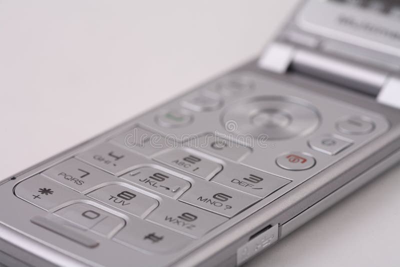 Silberner Mobiltelefon-Tastaturblock lizenzfreie stockfotografie Silberner Mobiltelefon-Tastaturblock lizenzfreie stockfotografie