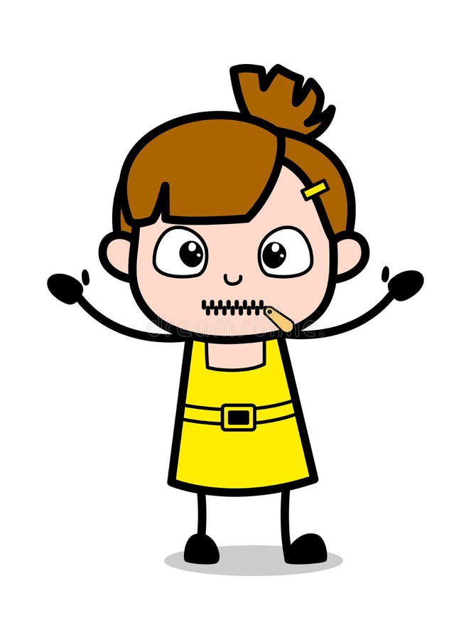 Silence - Cute Girl Cartoon Character Vector Illustration Stock Illustration - Illustration of preschooler, children: 148430043 Silence - Cute Girl Cartoon Character Vector Illustration Stock Illustration - Illustration of preschooler, children: 148430043