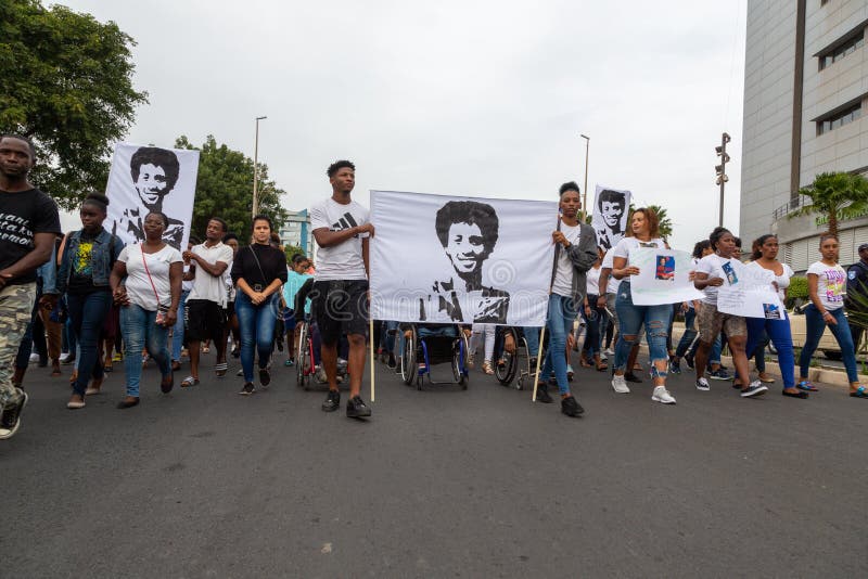 Silent March in Honor of Luis Giovani Rodrigues royalty free stock photos Silent March in Honor of Luis Giovani Rodrigues royalty free stock photos