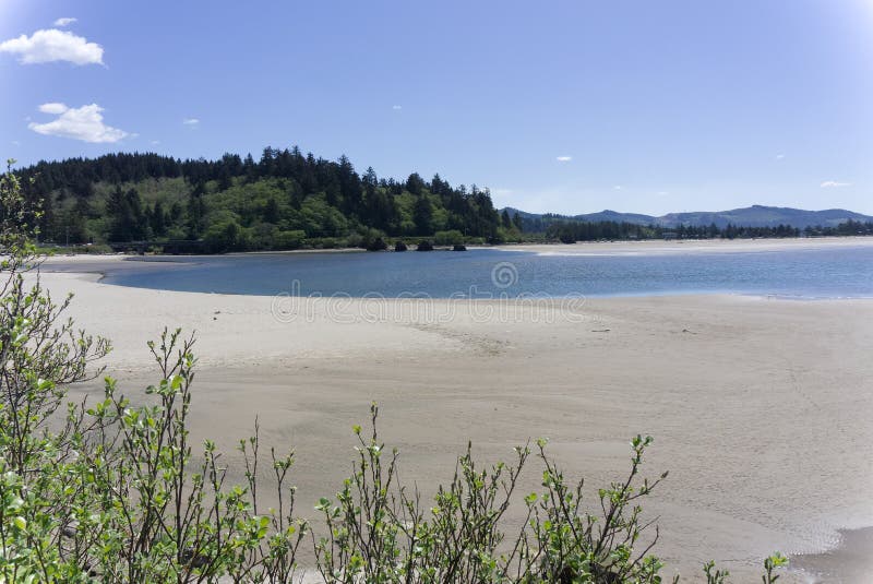 The Siletz River meets the Pacific Ocean at Taft, Oregon on the south side of Lincoln City. Trails along the shore take you to the ocean. The Siletz River meets the Pacific Ocean at Taft, Oregon on the south side of Lincoln City. Trails along the shore take you to the ocean.