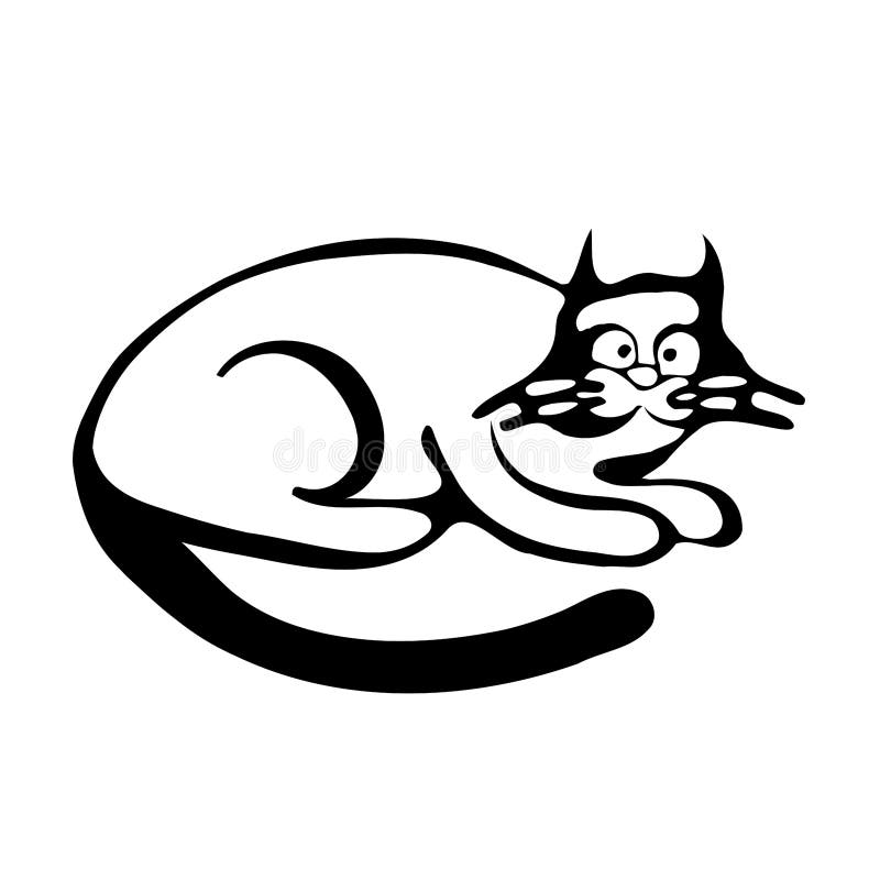Silhouet grappige katten vector illustratie Silhouet grappige katten vector illustratie