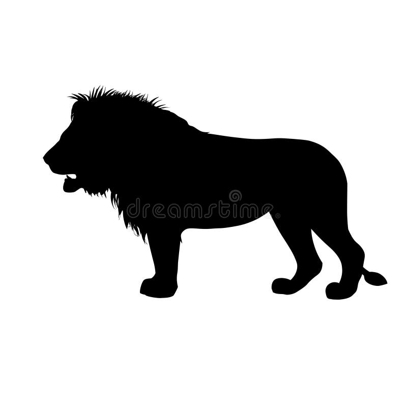 Silhouet van Afrikaanse leeuw vector illustratie Silhouet van Afrikaanse leeuw vector illustratie