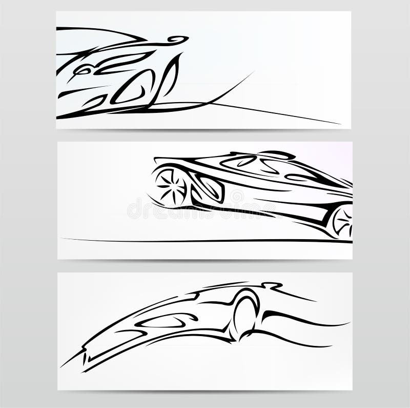 Silhouet van auto. royalty-vrije illustratie Silhouet van auto. royalty-vrije illustratie