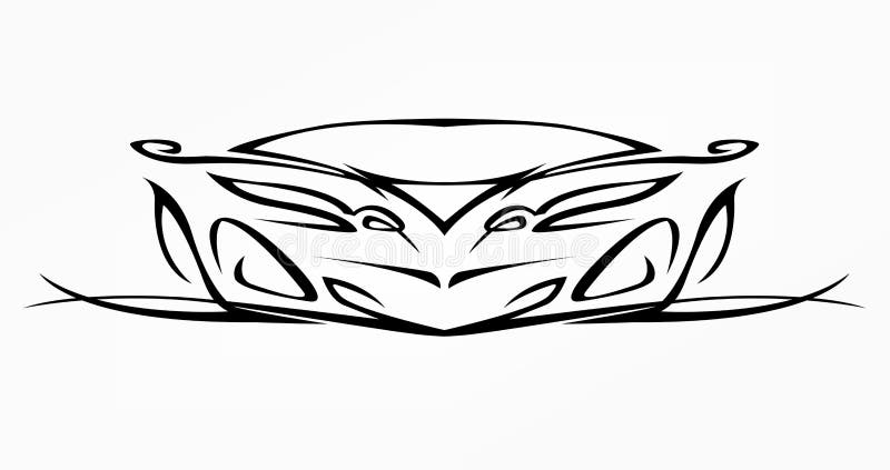 Silhouet van auto. vector illustratie Silhouet van auto. vector illustratie