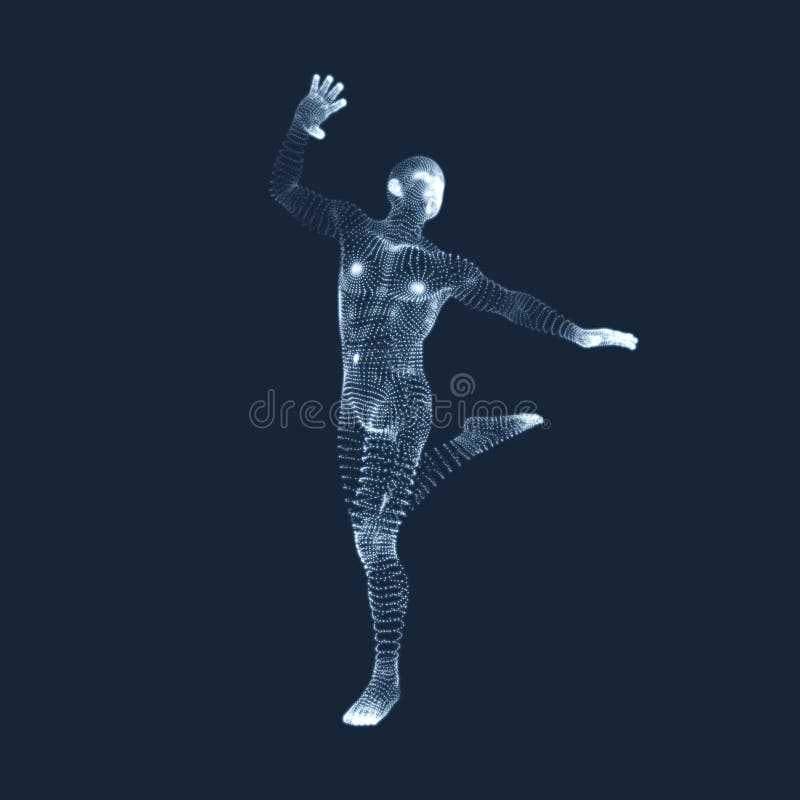 Silhouet van een danser Een danser voert acrobatische elementen uit 3D Model van de Mens Sportsymbool Het element van het ontwerp vector illustratie Silhouet van een danser Een danser voert acrobatische elementen uit 3D Model van de Mens Sportsymbool Het element van het ontwerp vector illustratie