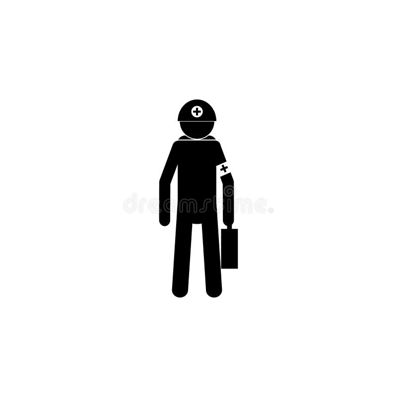 Silhouet van een pictogram van de ziekenwagenwerkgever Het speciale pictogram van het de dienstenelement Grafisch het ontwerppict royalty-vrije illustratie Silhouet van een pictogram van de ziekenwagenwerkgever Het speciale pictogram van het de dienstenelement Grafisch het ontwerppict royalty-vrije illustratie