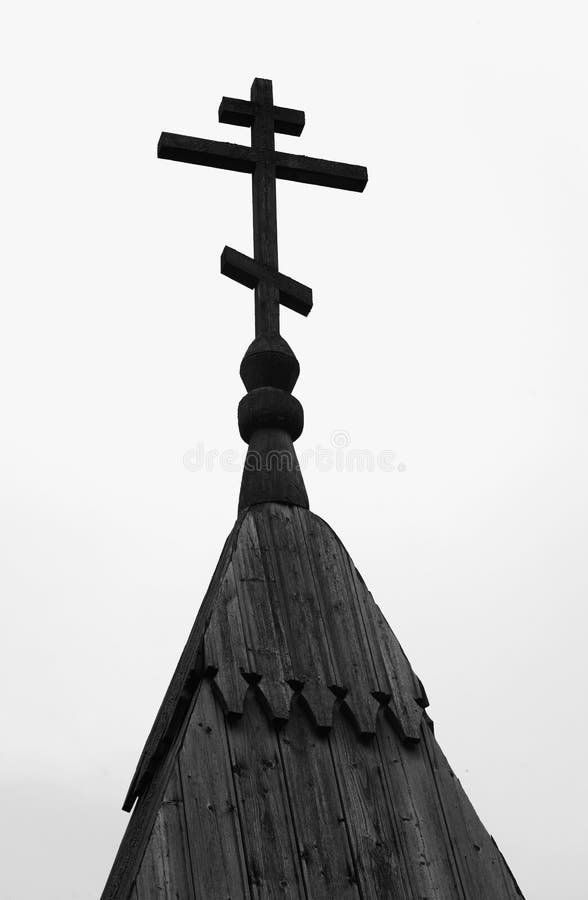 Silhouet van koepel met kruis van orthodoxe kerk stock foto's Silhouet van koepel met kruis van orthodoxe kerk stock foto's