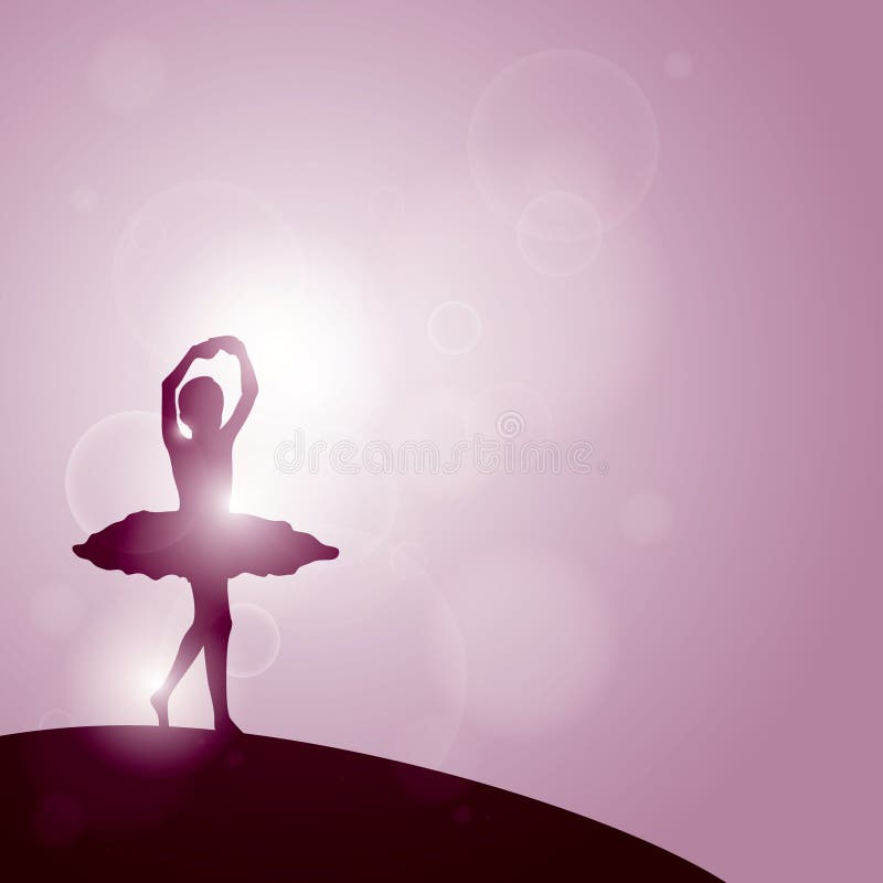 Silhouet van meisjesdansen. vectorillustratie-decoratief ontwerp vector illustratie