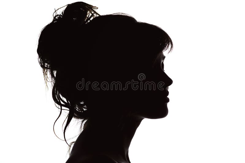 Silhouet van mooi profiel van het conceptenschoonheid en manier van het vrouwengezicht stock foto Silhouet van mooi profiel van het conceptenschoonheid en manier van het vrouwengezicht stock foto