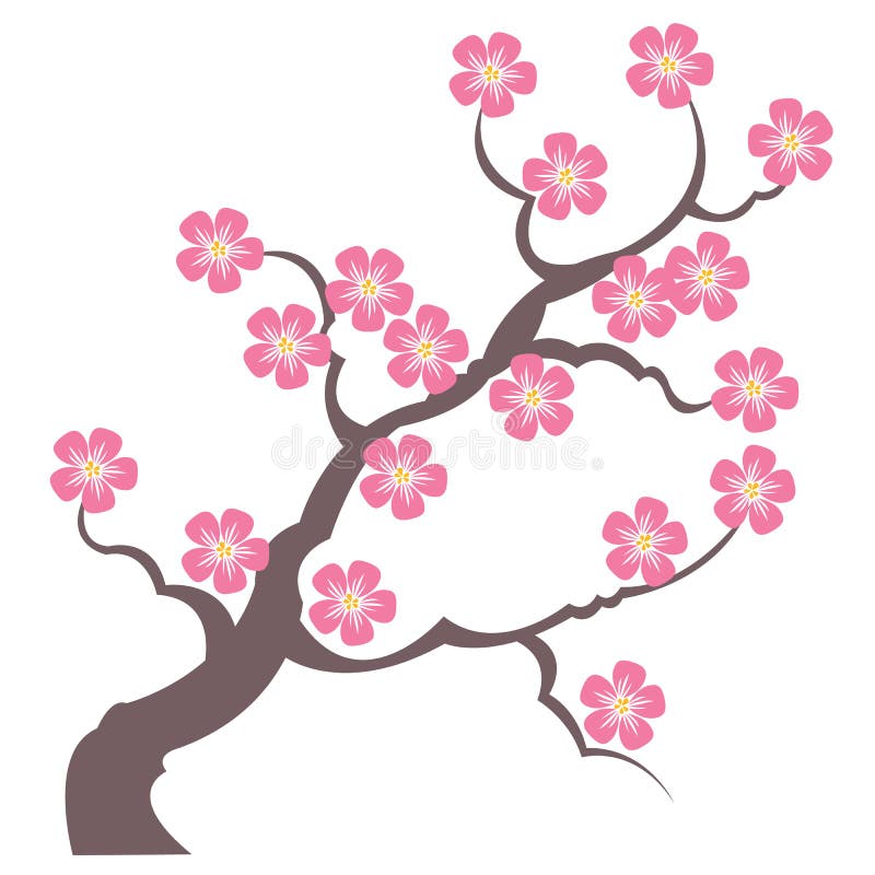 Silhouettakken van sakura vector illustratie Silhouettakken van sakura vector illustratie