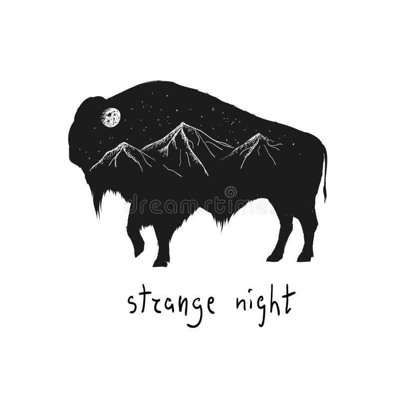 Silhouette abstraite de bison illustration stock Silhouette abstraite de bison illustration stock