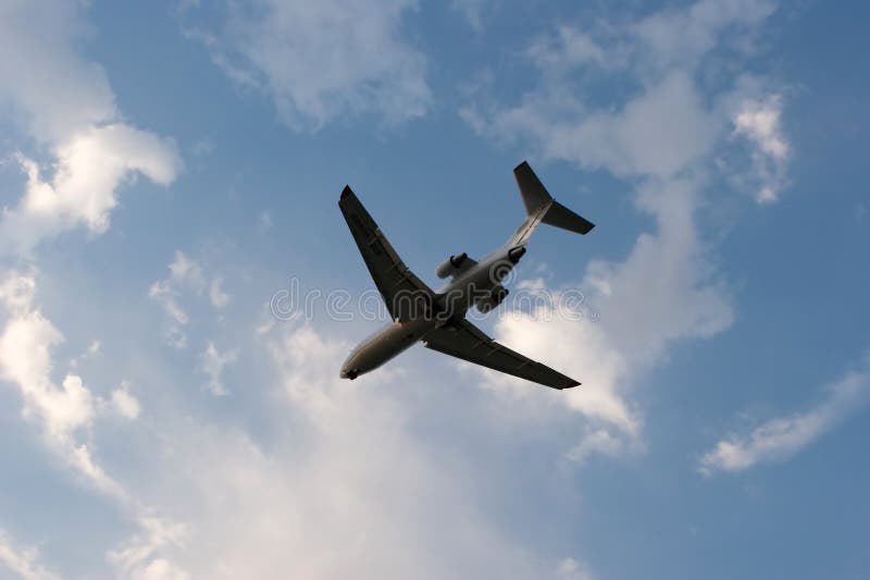 Silhouette of airplane