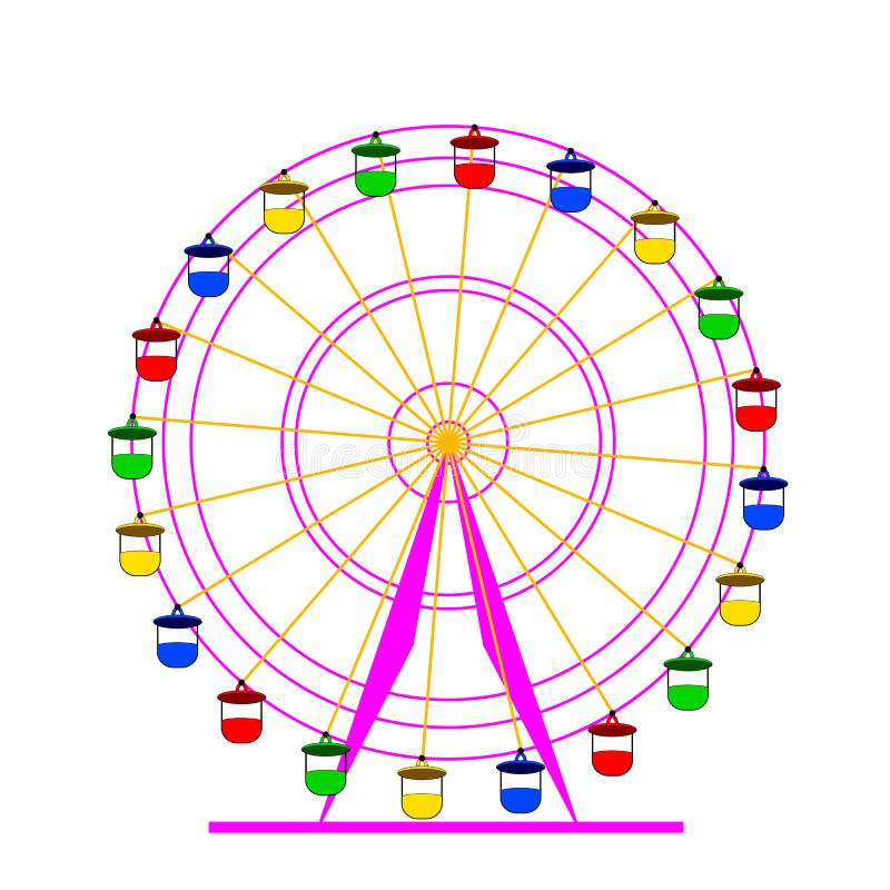 Silhouette atraktsion colorful ferris wheel. vector illustration Silhouette atraktsion colorful ferris wheel. vector illustration