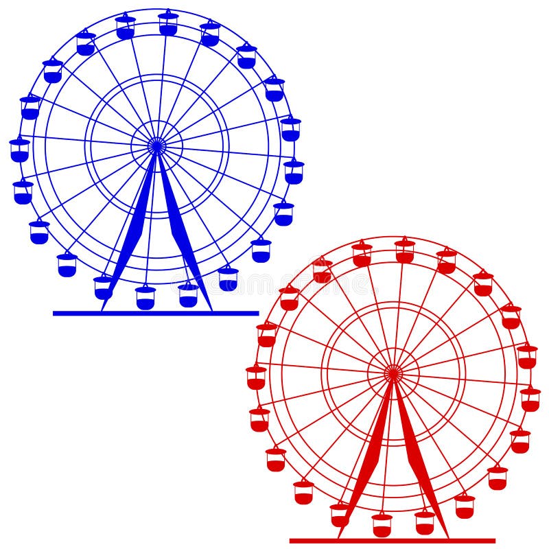 Silhouette atraktsion colorful ferris wheel royalty free illustration Silhouette atraktsion colorful ferris wheel royalty free illustration
