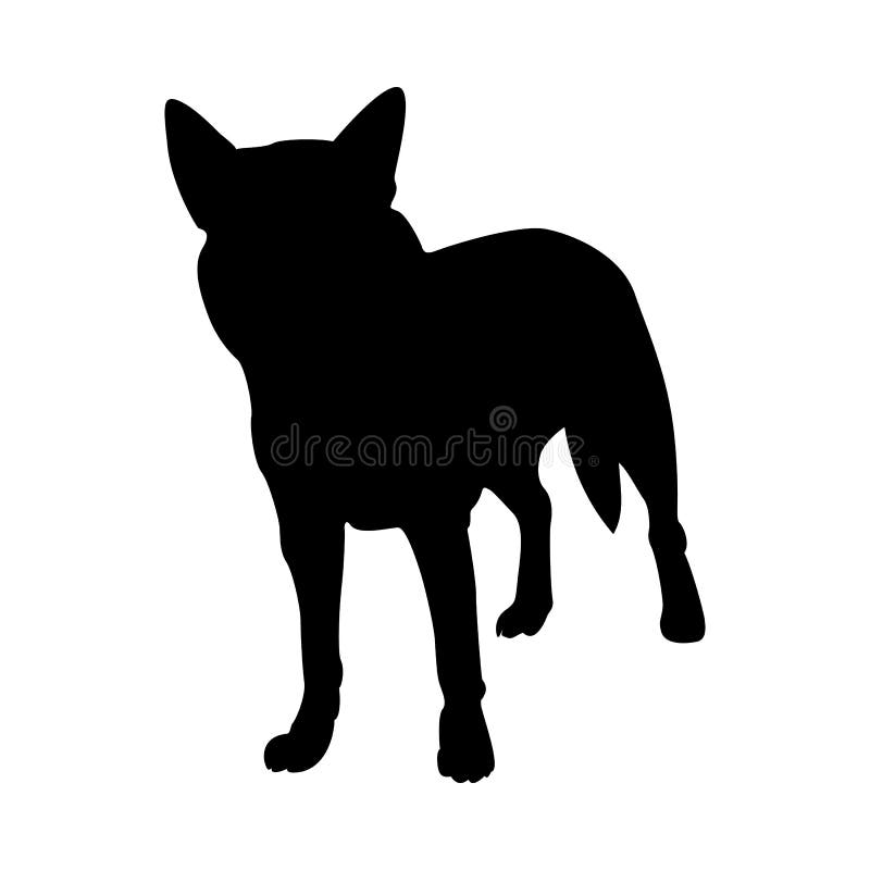 Silhouette australienne de chien illustration libre de droits Silhouette australienne de chien illustration libre de droits