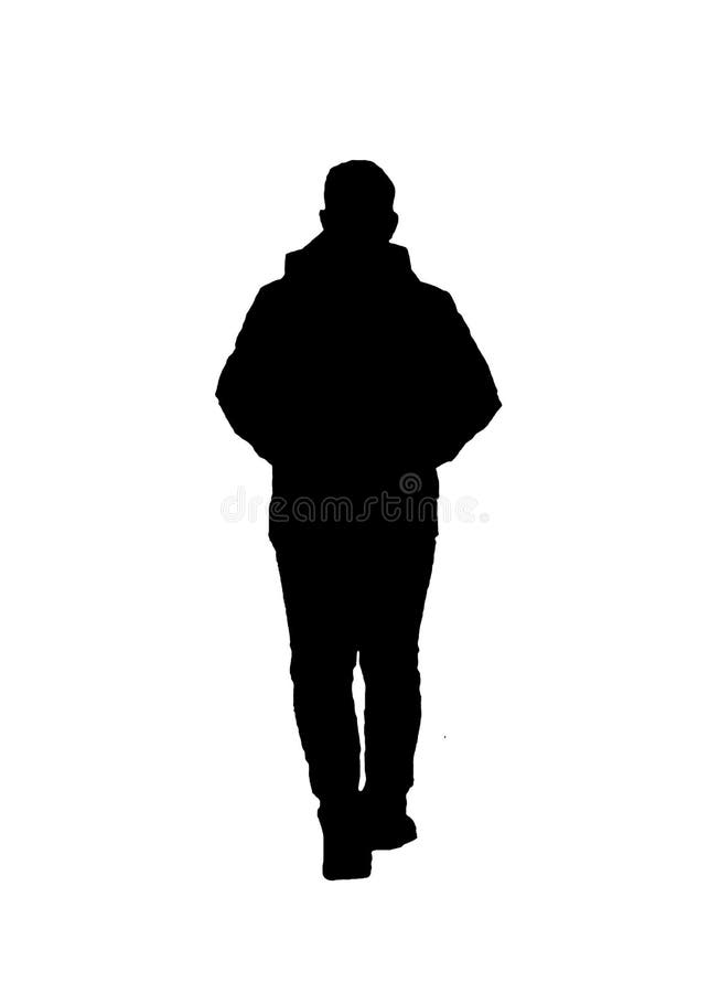 Hand Drawing of a Walking Man in a Hood Stock Vector - Illustration of  casual, away: 126709147