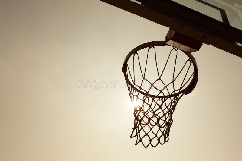 Silhouette of Basketball Basket