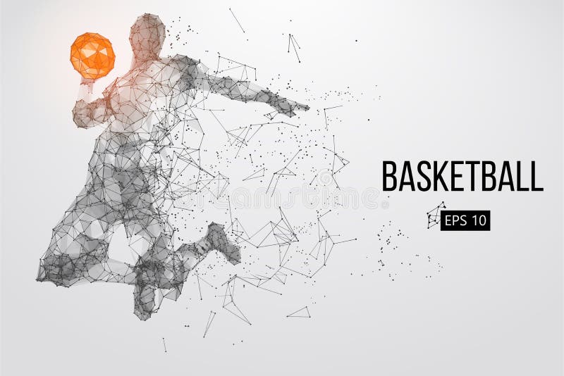 Silhouette of a basketball player. Vector illustration royalty free illustration Silhouette of a basketball player. Vector illustration royalty free illustration