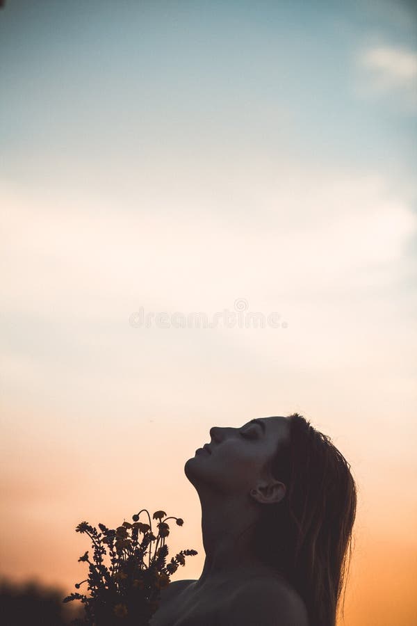 Silhouette of beautiful profile of female head concept beauty and fashion  Stock Photo by ©fantom_rd 173922990