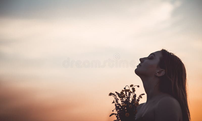 Silhouette of beautiful profile of female head concept beauty and fashion  Stock Photo by ©fantom_rd 173922990