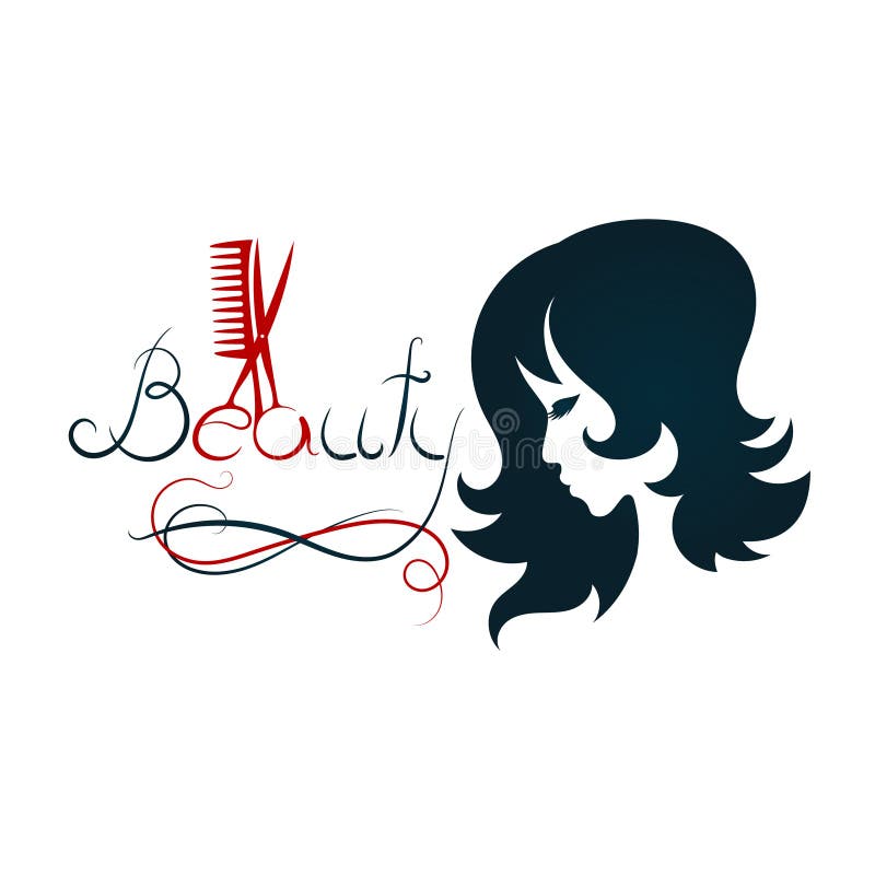 Silhouette for Beauty Salon and Hairdresser Stock Vector - Illustration ...
