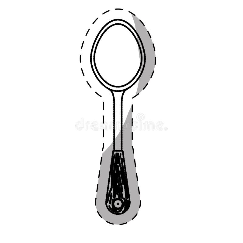 Silhouette Big Tablespoon Icon Image Stock Illustration Illustration