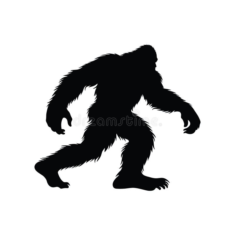 Silhouette Bigfoot Разнообразные Возможности, Включая MidStride бесплатная иллюстрация