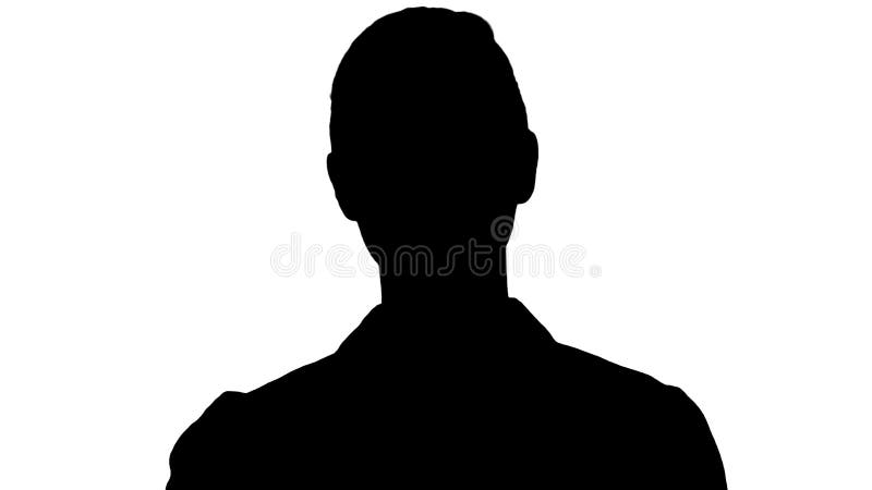 sad woman profile silhouette on black background with copy space, closed  eyes, monochrome Stock Photo - Alamy