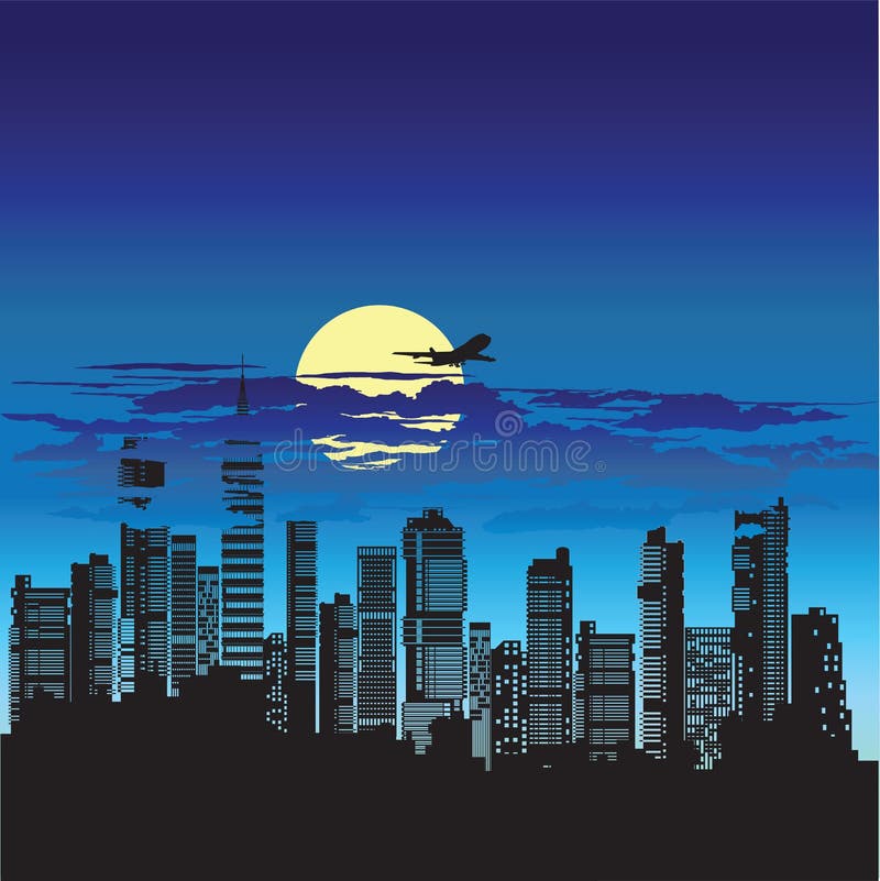 Silhouette of city royalty free illustration