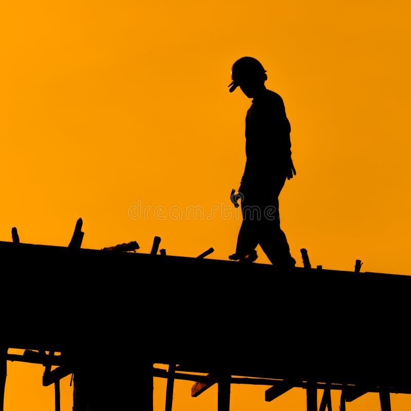 Silhouette of construction workers royalty free stock photos Silhouette of construction workers royalty free stock photos