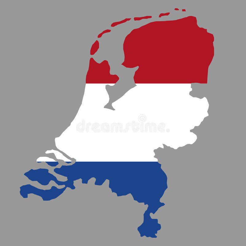 Netherlands Map Shape and Flag Design Tie Tack 
