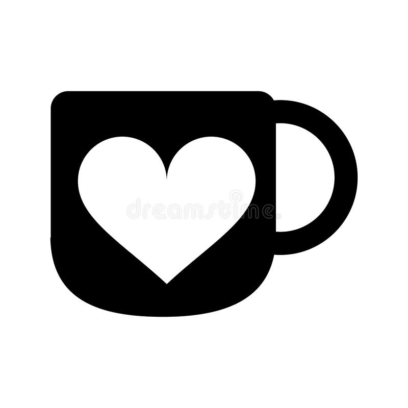 Download Silhouette Cup Coffee Love Heart Hot Stock Vector - Illustration of love, business: 82251715