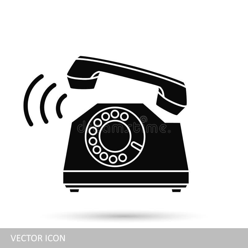 Icône De Téléphone En Noir Et Blanc Symbole De Téléphone Illustration De Vecteur Illustration de