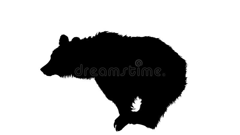 Silhouette d'ours illustration stock Silhouette d'ours illustration stock