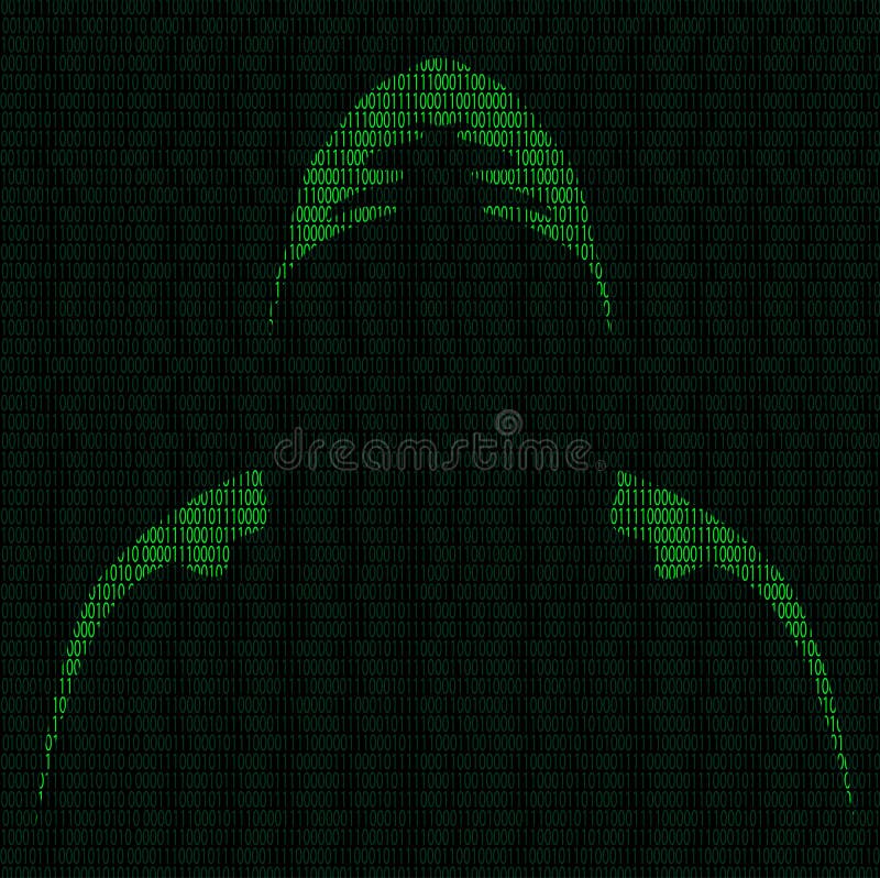 Silhouette d'un pirate informatique illustration libre de droits Silhouette d'un pirate informatique illustration libre de droits