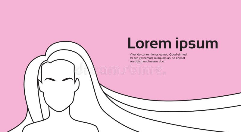 Silhouette de cheveux de beauté de femme longue illustration stock Silhouette de cheveux de beauté de femme longue illustration stock