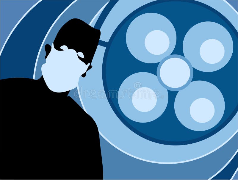 Silhouette de chirurgien illustration libre de droits Silhouette de chirurgien illustration libre de droits