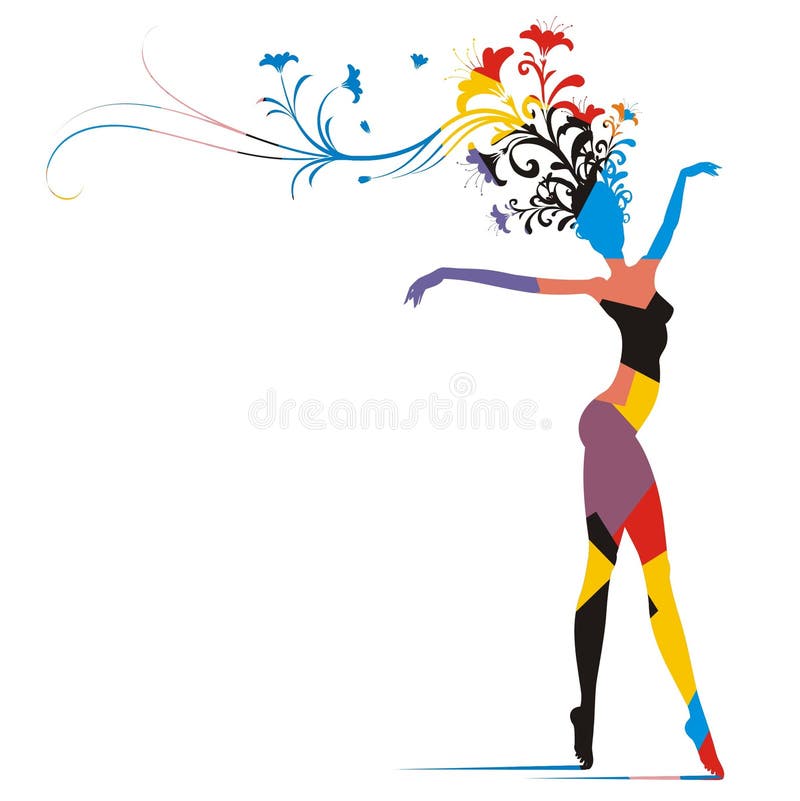 Danse · art · symbole · femme · danse · ruban - illustration vectorielle ©  oxygen64 (#4154847)