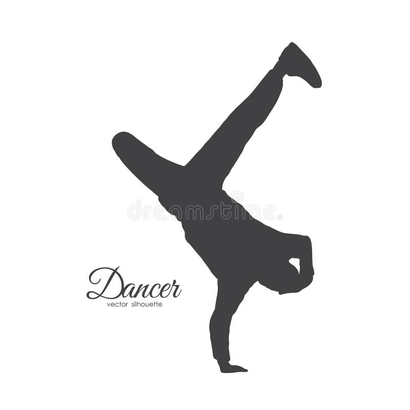 Silhouette de danse de coupure expressive Danse de garçon de Hip Hop sur le fond blanc illustration stock Silhouette de danse de coupure expressive Danse de garçon de Hip Hop sur le fond blanc illustration stock