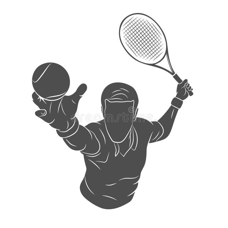 Silhouette de joueur de tennis
